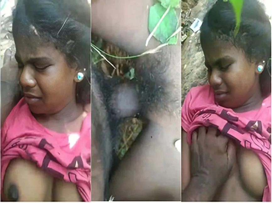 Cute Indian Girl Boobs Pressing And Fucking Forest