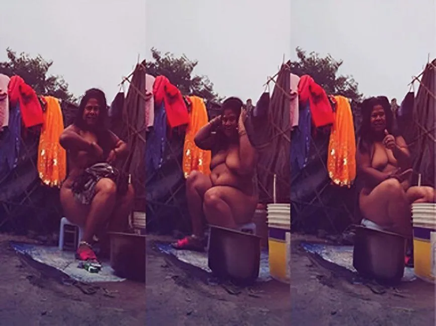 Indian Bhabhi Out Door Bathing