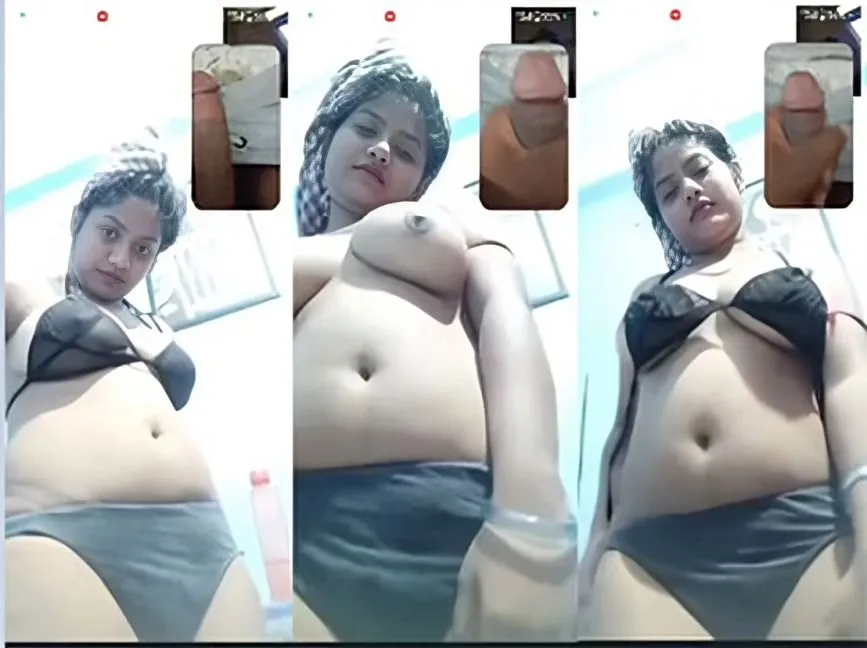 Sexy Indian Girl Shows Her Boobs Black Bra