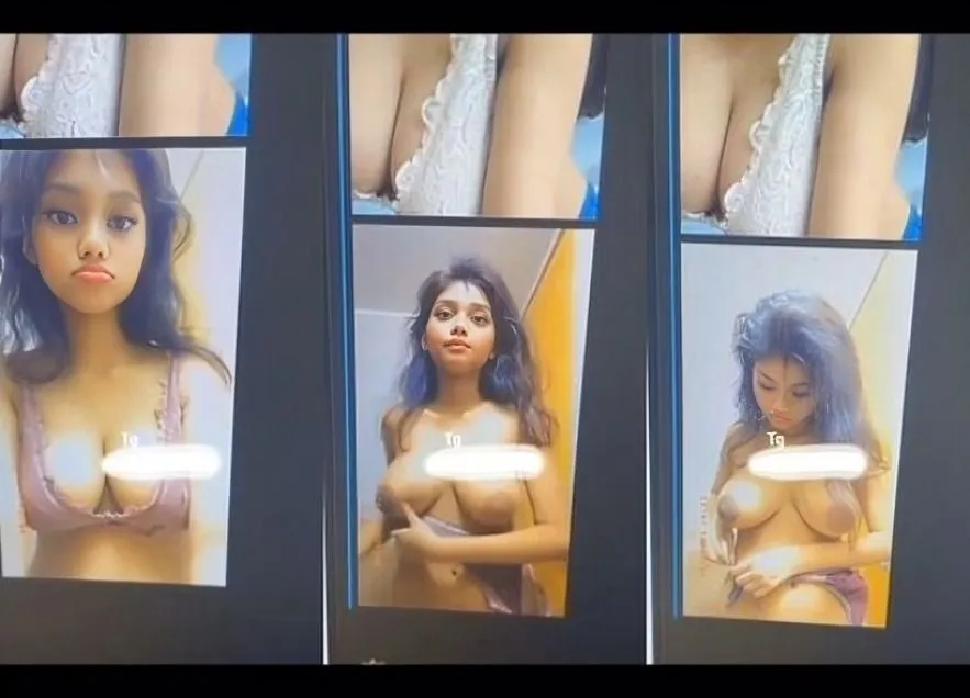 Cute Indian Girl Shows Boobs Filter Camera
