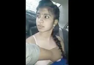 Desi collage teen girl sucking cock of her lover on request in car