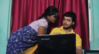 Indian Maid aunty seduce her owner son