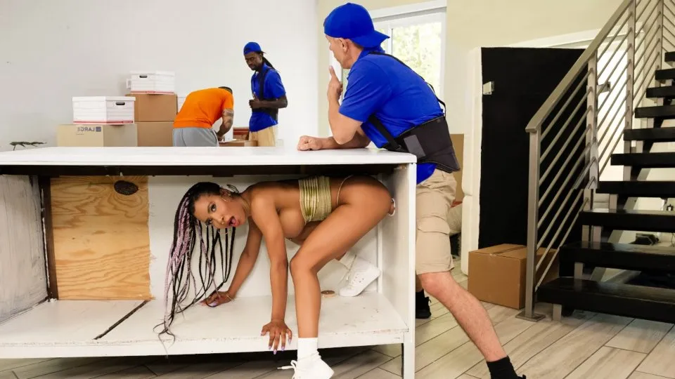 Annoyed Girlfriend Fucks The Moving Guy – [SneakySex] Demi Sutra