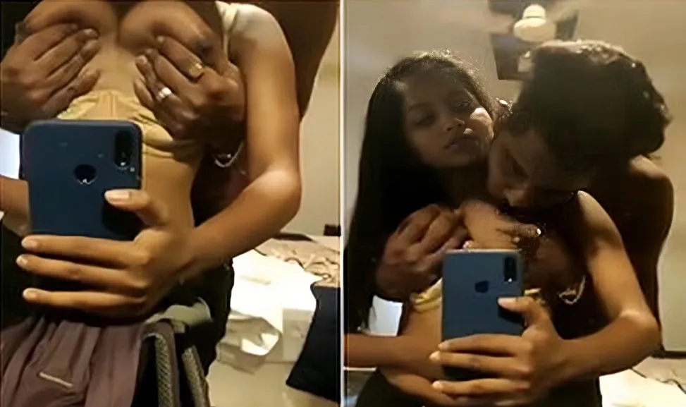 Sexy Young Girl Boobs Pressed By Boyfriend In Oyo