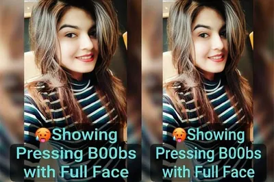 Beautiful Influencer Janvi Showing Pressing B00bs With Full Face