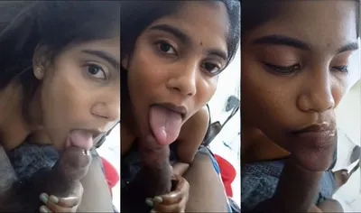 Sexy Indian Girl Sucking Lover Dick Blowjob