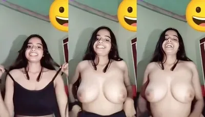 Beautiful Cute Sexy Indian Gf Showing Her Big Boobies