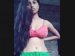 Beautiful Indian girl making video