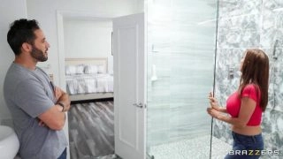Cheeky Guy Damon Dice Spying On His Stepmom Alexis Fawx In The Shower