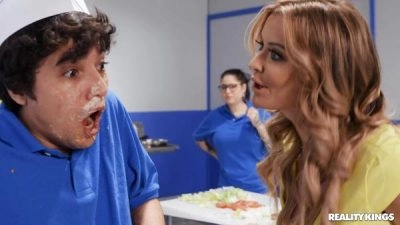 Hungry MILF In The Cafe … Oh Don’t Need Burgers, She Wants Cock!