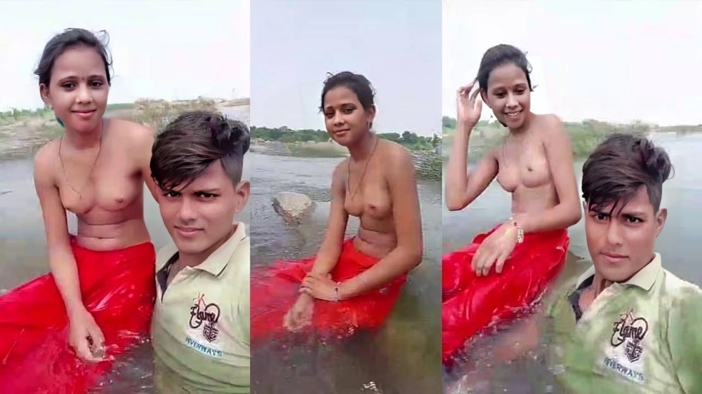 Today Exclusive Young Couple Enjoying In River Must Watch 🔥