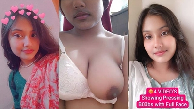 Horny Desi Maal Showing Pressing B00bs With Full Face 5739