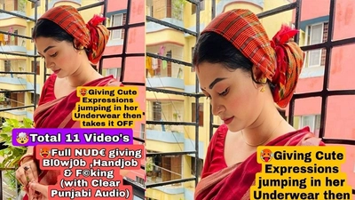 Beautiful Punjabi Pattaka Jumping In Her Undies Cute Expressions