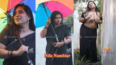 Nila Nambiar Black Saree Beautiful Nature Nude Viral Hd
