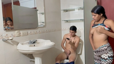 Indian Girl Watches Me Masturbating In A Public Bathroom And We End Up Fucking Me Hard Until She …