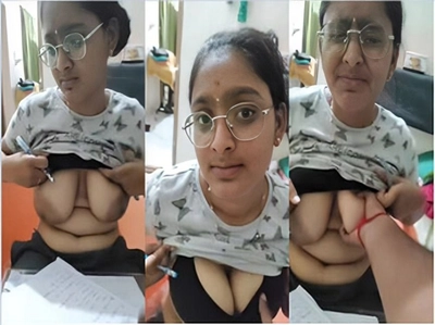 Cute Indian Girl Boobs Pressing By Teacher