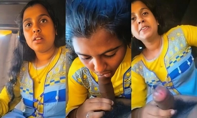 Cute Indian Girl Sucking Lover Dick Yellow