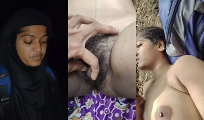 Hijabi Indian Girl Boobs Sucking And Fucking In Jungle