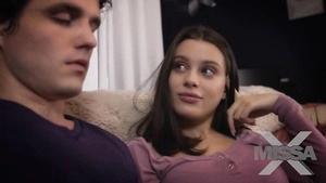 Hot teen Lana Rhoades caught watching porn and punished by BF