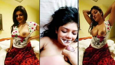 Kerala Girl Thulasi Fucking with Lover in Hotel Fingering her Pussy Sucking BF Dick Taking Cum on Face with Audio Part 3