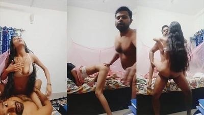 Newly Married Slim Wife – Giving Blowjob To Husband Hard Fucking Loud Moaning – Hindi Talking Don…